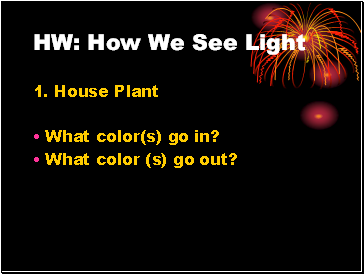 HW: How We See Light