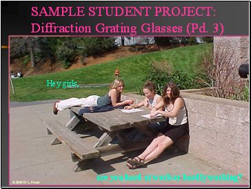SAMPLE STUDENT PROJECT: Diffraction Grating Glasses (Pd. 3)