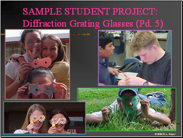 SAMPLE STUDENT PROJECT: Diffraction Grating Glasses (Pd. 5)