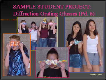 SAMPLE STUDENT PROJECT: Diffraction Grating Glasses (Pd. 6)