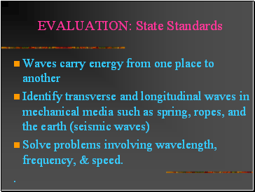 Evaluation: State Standards