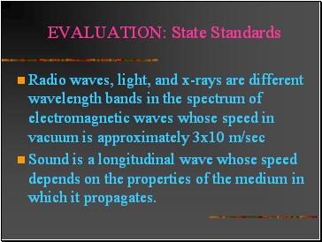EVALUATION: State Standards