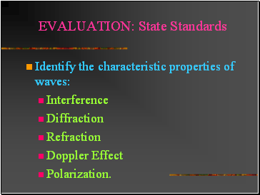 EVALUATION: State Standards
