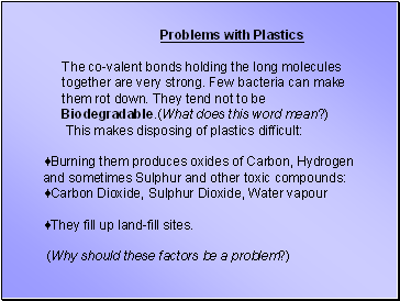 Problems with Plastics
