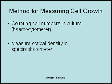 Method for Measuring Cell Growth