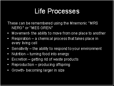 Life Processes