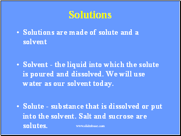 Solutions