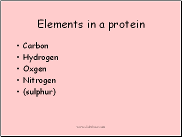 Elements in a protein