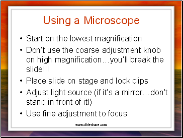 Using a Microscope