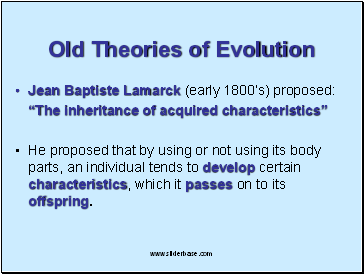 Old Theories of Evolution