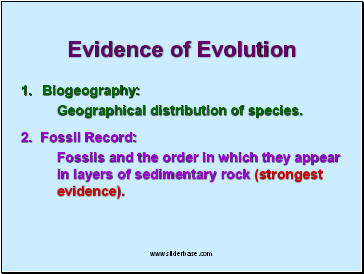 Evidence of Evolution