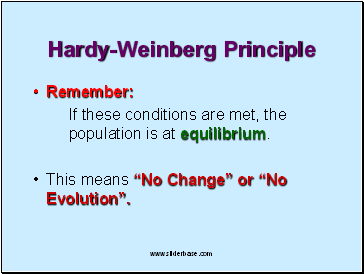 Hardy-Weinberg Principle