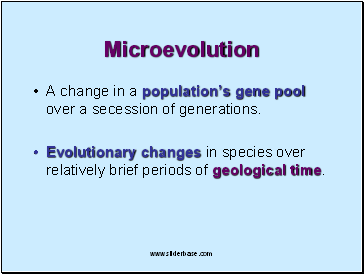 Microevolution