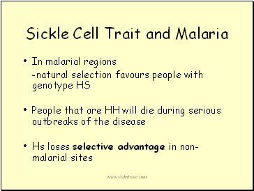 Sickle Cell Trait and Malaria