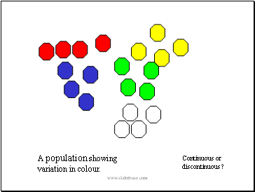 A population showing variation in colour.