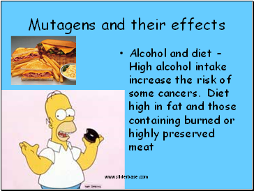 Mutagens and their effects