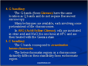 4. G banding: