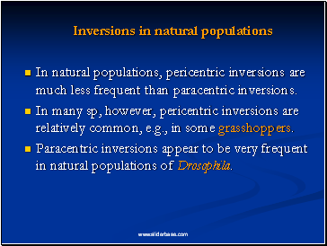 Inversions in natural populations
