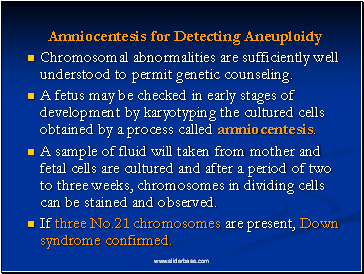 Amniocentesis for Detecting Aneuploidy