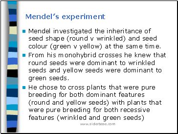 Mendel’s experiment