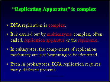 Replicating Apparatus is complex