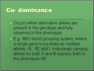 Co- dominance