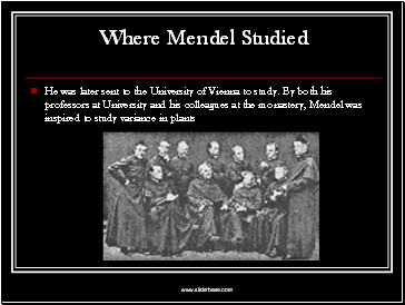 Where Mendel Studied