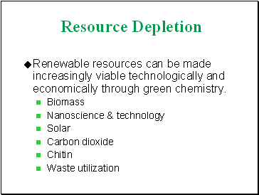 Resource Depletion