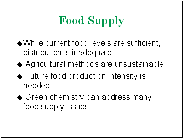 Food Supply