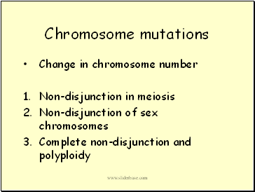 Chromosome mutations