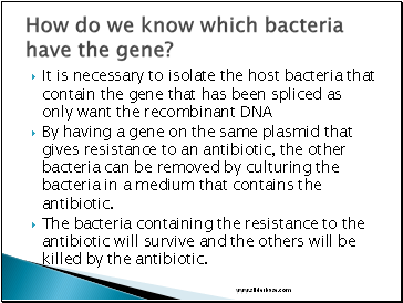 How do we know which bacteria have the gene?