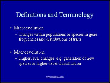 Definitions and Terminology