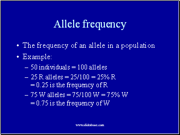 Allele frequency