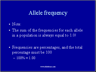 Allele frequency