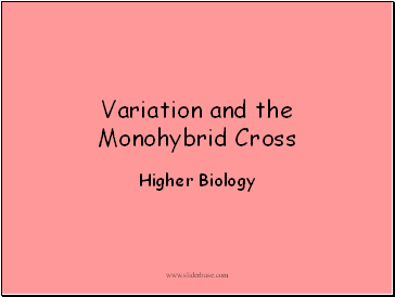 Variation and the Monohybrid Cross