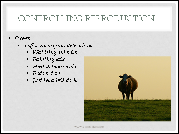 Controlling Reproduction