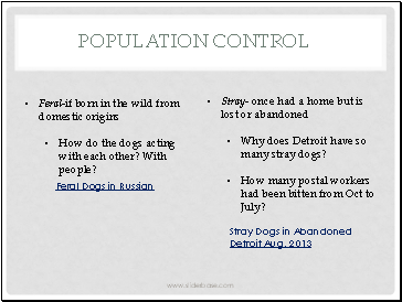 Population control