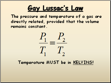 Gay Lussacs Law