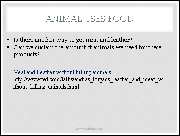 Animal Uses-Food