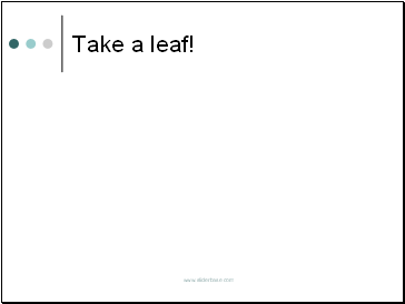 Take a leaf!