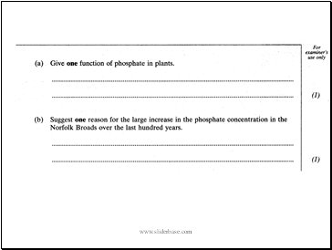 Biochemical Oxygen Demand (BOD). 