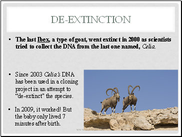 De-extinction