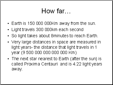 How far…