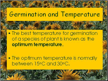 Germination and Temperature