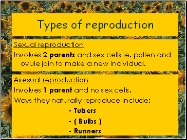 Types of reproduction