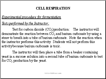 CELL RESPIRATION