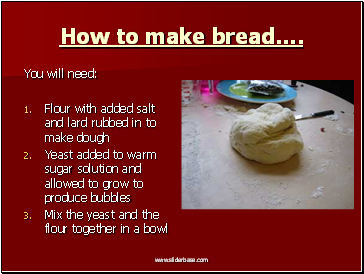 How to make bread.