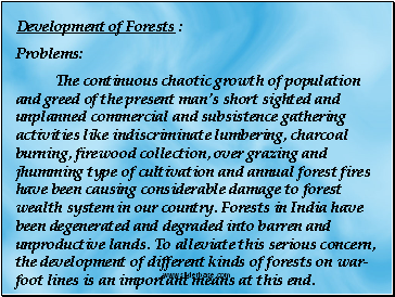 Development of Forests :