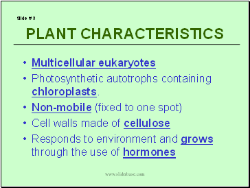 Plant Characteristics