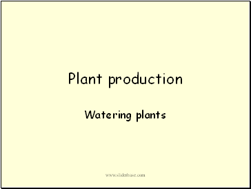 Plant production- watering